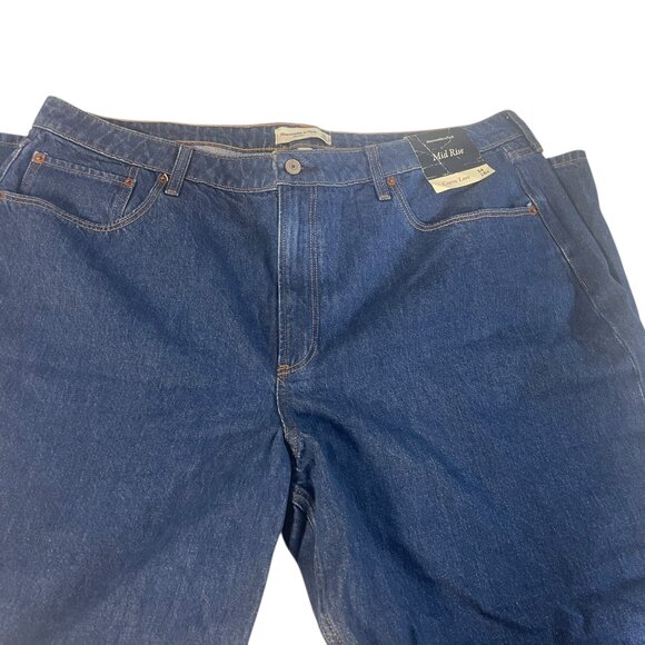 NWT Abercrombie & Fitch Curve Love Mid Rise 90s Straight Jean Size 34/18R - Picture 6 of 10